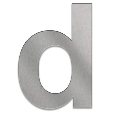 Tomtec Stainless Steel House Number in Various Sizes and 4 Colors (Stainless Steel, Anthracite, Black, DB703), Numbers 0–9; Letters: a–f (50 cm, d)