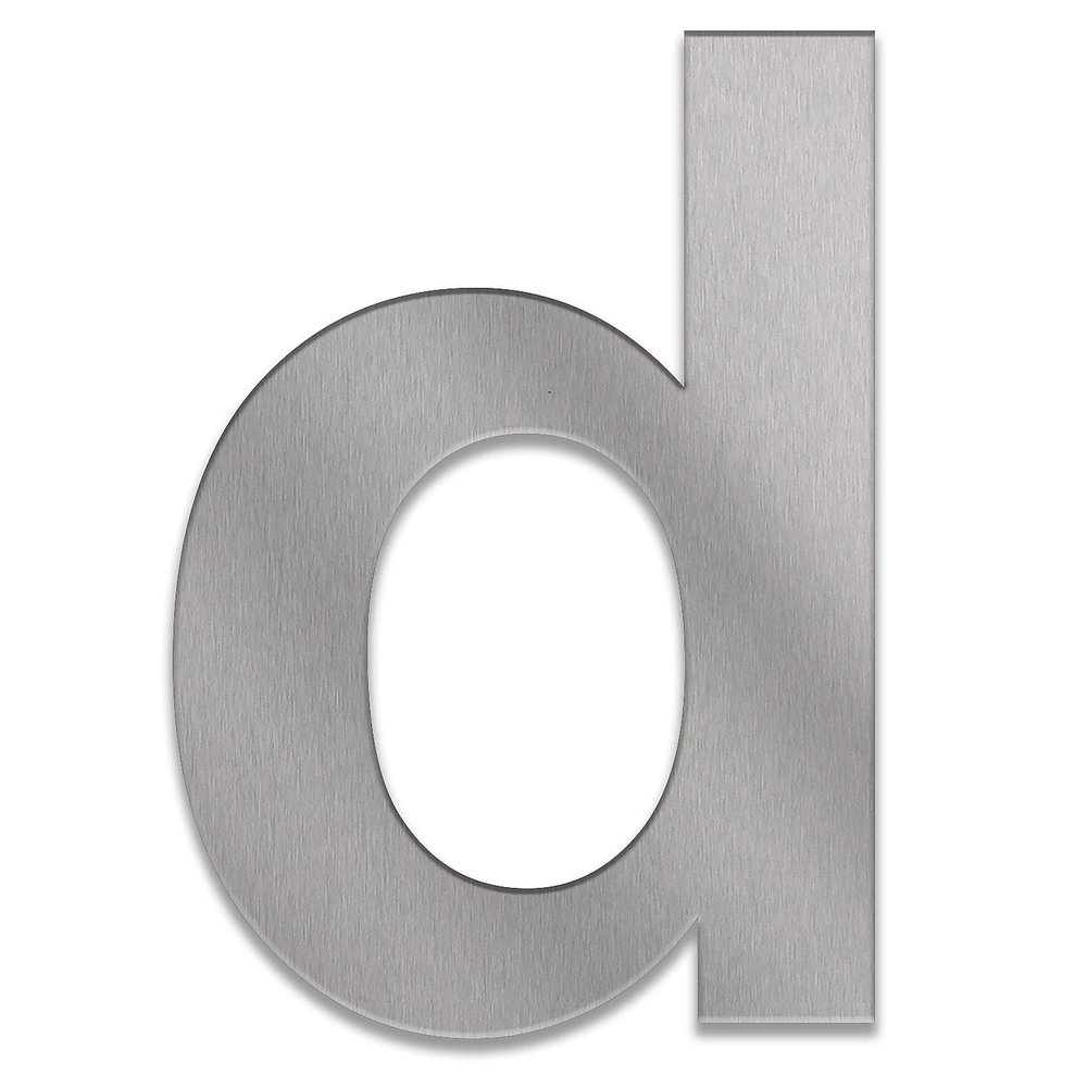 Tomtec Stainless Steel House Number in Various Sizes and 4 Colors (Stainless Steel, Anthracite, Black, DB703), Numbers 0–9; Letters: a–f (50 cm, d)