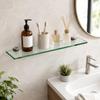 Randaco 2-Pack Glass Shelves, Clear Tempered Glass with Wall Brackets, 30 x 10 x 0.8 cm view 2