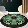 GZQIAWY Round Mandala Boho Rug, Non-Slip Soft Floor Rug, 200 x 200 cm view 3