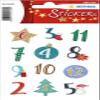 HERMA 15189 Glitter Number Stickers 1–24, 24 Count, Christmas Designs view 1