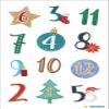 HERMA 15189 Glitter Number Stickers 1–24, 24 Count, Christmas Designs view 2