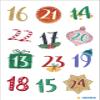 HERMA 15189 Glitter Number Stickers 1–24, 24 Count, Christmas Designs view 3