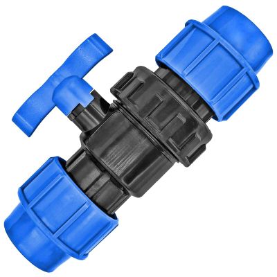 MegaHaustechnik PP Compression Fitting Ball Valve, 25 x 25 mm