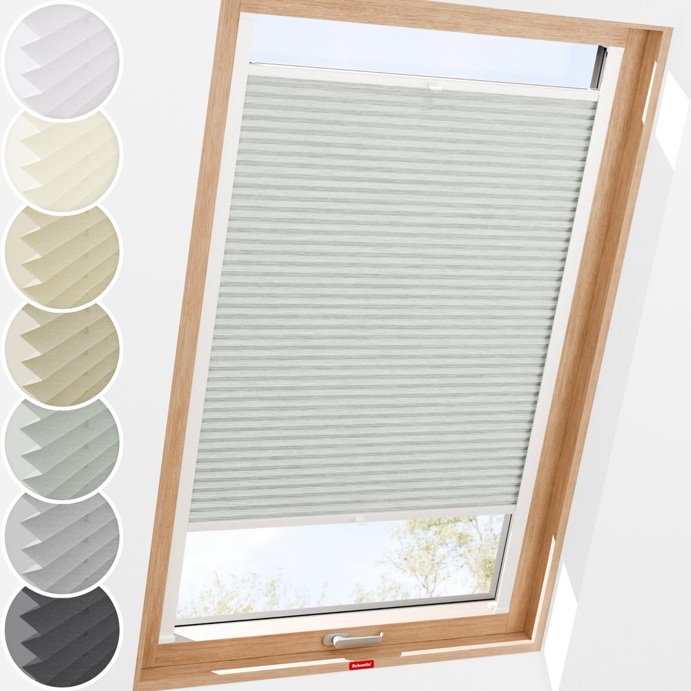 Schuette Skylight Pleated Blind, Screw-Mounted, Warm Cacao, 40–49 x 120–149 cm