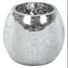 Crackle Glass Vases, 9.5 x 17 cm, Silver, Bulbous, 4-Pack view 2