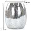 Crackle Glass Vases, 9.5 x 17 cm, Silver, Bulbous, 4-Pack view 4