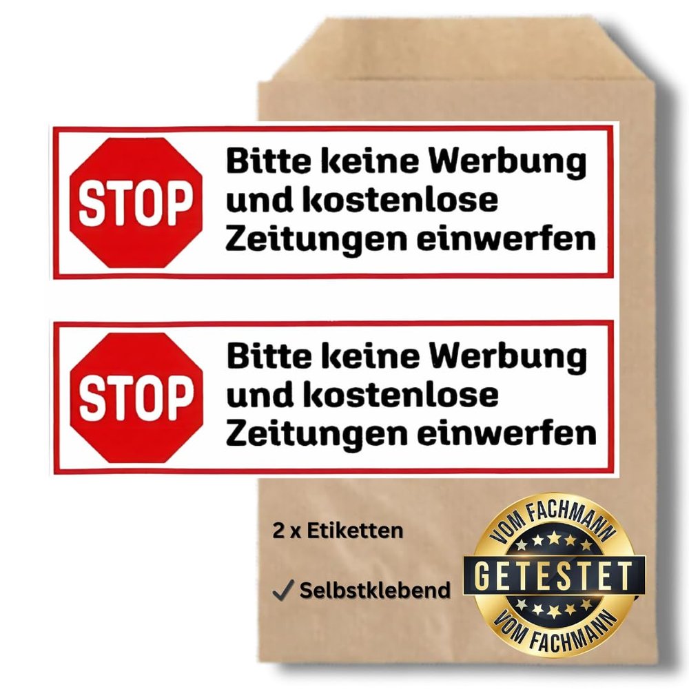 Premium “No Advertising” Mailbox Stickers, 2-Pack