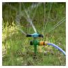 Automatic 360° Rotating Lawn Sprinkler with Holder, 3-Arm Garden Irrigation view 1