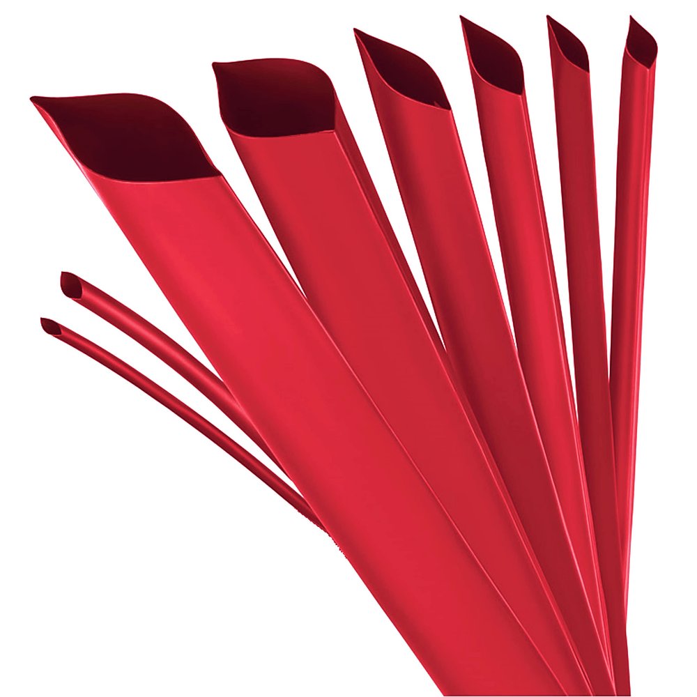 ISOLATECH Heat-Shrink Tubing 15 mm x 1 m, Red with Adhesive, 3:1 Shrink Ratio, Polyolefin, UV-Resistant, Unmarked