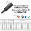 ISOLATECH Heat-Shrink Tubing 15 mm x 1 m, Red with Adhesive, 3:1 Shrink Ratio, Polyolefin, UV-Resistant, Unmarked view 3