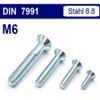 M6 Countersunk Screws with Nut and Washer, Zinc-Plated Steel, DIN 7991 (M6 x 12, 50 pcs.) view 4