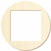 Wooden Circle with Square Cutout – Craft Decor, 3–50 cm view 1