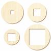 Wooden Circle with Square Cutout – Craft Decor, 3–50 cm view 3