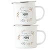 Hey!Print There Is Only One World's Best Mom: You Enamel Mug with Floral Design view 2