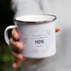 Hey!Print There Is Only One World's Best Mom: You Enamel Mug with Floral Design view 4