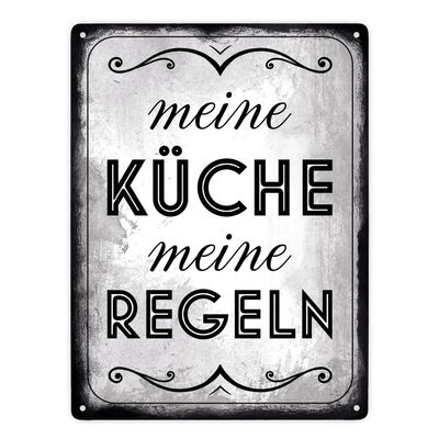 My Kitchen, My Rules Retro Metal Sign XXL, 28 x 38 cm