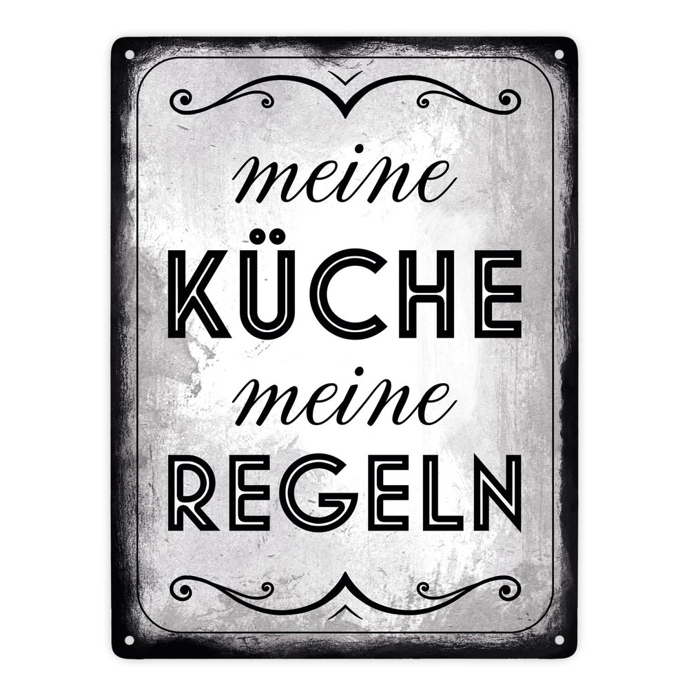My Kitchen, My Rules Retro Metal Sign XXL, 28 x 38 cm