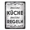 My Kitchen, My Rules Retro Metal Sign XXL, 28 x 38 cm view 1