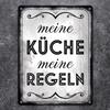 My Kitchen, My Rules Retro Metal Sign XXL, 28 x 38 cm view 2
