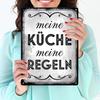 My Kitchen, My Rules Retro Metal Sign XXL, 28 x 38 cm view 3