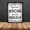 My Kitchen, My Rules Retro Metal Sign XXL, 28 x 38 cm view 4