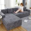 WYZPA L-Shaped Couch Cover, Floral Jacquard, Gray, 2-Seat (145–185 cm) view 1