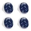 4-Piece Round Cabinet Knob Set, Paris Eiffel Tower and Bow Design view 1