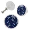4-Piece Round Cabinet Knob Set, Paris Eiffel Tower and Bow Design view 2