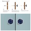4-Piece Round Cabinet Knob Set, Paris Eiffel Tower and Bow Design view 4