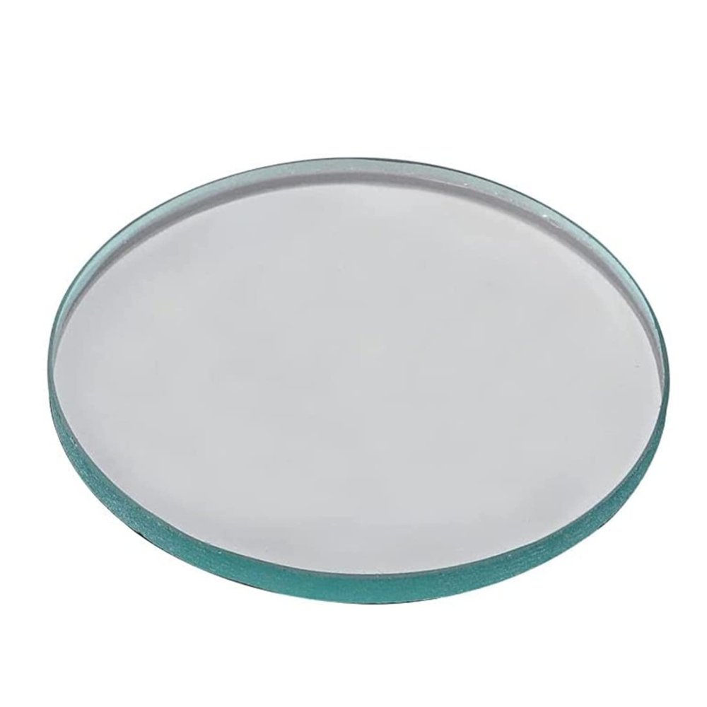 Tempered Display Glass, Decorative Kitchen Tray, 55 mm Diameter, 8 mm Thick