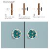 4-Piece Round Cabinet Knobs with Screws, Cartoon Fox and Maple Leaf Pattern view 3