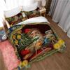 SNDTXE 3-Piece Microfiber Bedding Set, 200 x 200 cm, Christmas Candle Design view 2