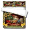 SNDTXE 3-Piece Microfiber Bedding Set, 200 x 200 cm, Christmas Candle Design view 4