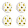 4-Pack Round Cabinet Knobs, Cool Lemon with Sunglasses view 1