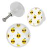 4-Pack Round Cabinet Knobs, Cool Lemon with Sunglasses view 2