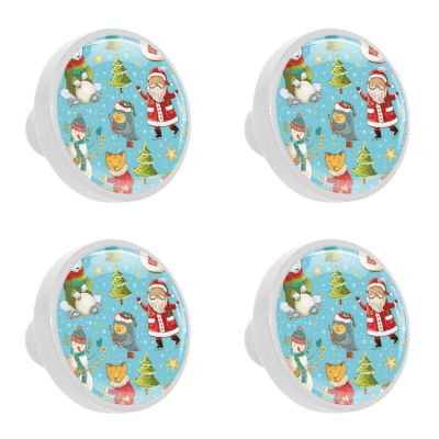 4-Piece Round Decorative Cabinet Knobs with Screws