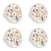 4-Piece Round Crystal Glass Cabinet Knob Set with Screws, Animal and Plant Designs view 1