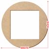 MDF Wood Circle with Square Cutout, 3–50 cm view 2
