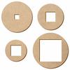 MDF Wood Circle with Square Cutout, 3–50 cm view 3