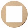 MDF Wood Circle with Square Cutout – Craft Decor, 3–50 cm view 1