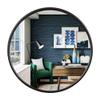 WallBeyond Black Round Wood Wall Mirror, 61 cm view 1