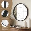 WallBeyond Black Round Wood Wall Mirror, 61 cm view 4