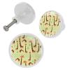 4-Piece Kitchen Cabinet Knobs, Round Decorative Giraffe Knobs with Screws view 2