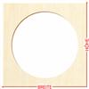 Wooden Square with Circular Cutout - Decorative Crafting, 3–50 cm view 2