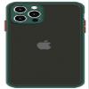 Mixroom Case + Screen Protector for Apple iPhone 12 Pro Max, Matte Bumper with Camera Protection, Semi-Transparent Leaf Green Back view 2