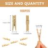 KIMOBER 4.5 cm Large Wooden Clothespins, 100-Pack view 2