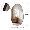 BOMINICA Asymmetrical Frameless Wall Mirror, Irregular Accent Mirror, 49.5 x 85.1 cm view 4