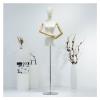 LXLIGHTS Women's Half-Scale Mannequin Torso, Adjustable Dress Form with Removable Head and Arms, 2 Base Styles view 1