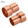 sourcing map 3-Piece Copper Reducer Coupling Fitting view 3